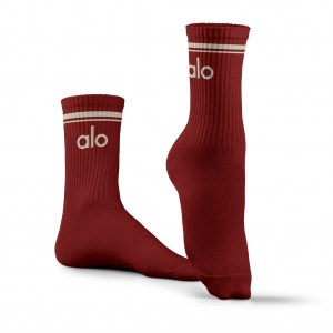 جوراب ورزشی ساق بلند ALO مدل ALO500 | قرمز تیره