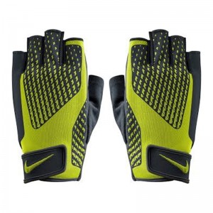 دستکش بدنسازی مردانه نایکی مدل CORE LOCK TRAINING | مشکی/سبز