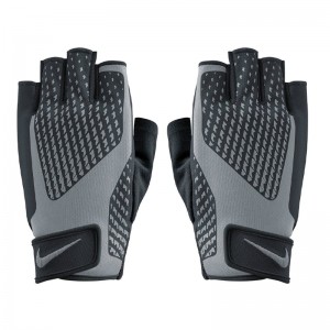 دستکش بدنسازی مردانه نایکی مدل CORE LOCK TRAINING | مشکی/طوسی