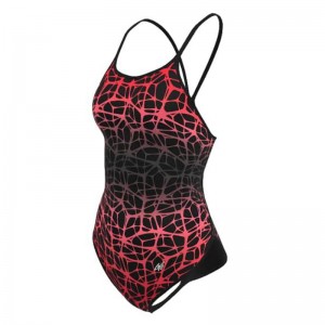 مایو شنا زنانه یک تکه مدل MZ800-S | اسلیپ | مشکی/صورتی