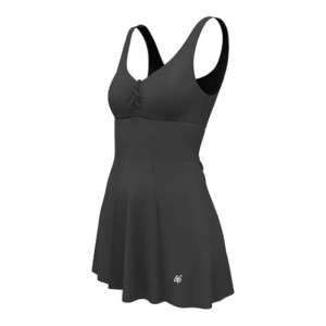 مایو شنا زنانه یک تکه مدل MZ1000-P |  دامن دار | مشکی