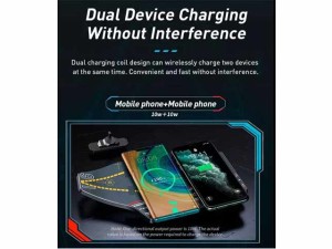 شارژر وایرلس 20 وات همراه با شارژر دیواری بیسوس Baseus Liaoning 2 in 1 Wireless Charger WXLNJ-0S