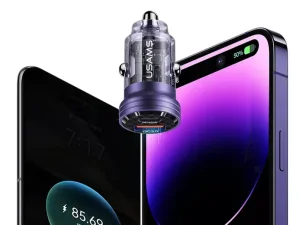 شارژر فندکی مینی فست 45 وات یوسامز USAMS US-CC175 Fast Charging Car Charger