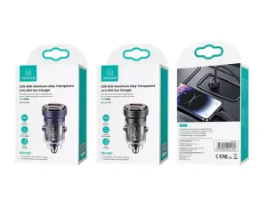 شارژر فندکی مینی فست 45 وات یوسامز USAMS US-CC175 Fast Charging Car Charger