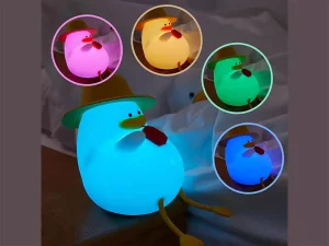 چراغ خواب رومیزی فانتزی سیلیکونی شارژی Silicone LED Duck Night Light Holiday Creative Bedroom XR-MM-L2206