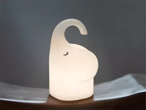 چراغ خواب فانتزی رومیزی شارژی قابل حمل اتاق کودک HBKDX-01 domi elephant new 3D silicone led night lamp