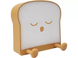 چراغ خواب فانتزی اتاق کودک شارژی طرح نان تست و نگهدارنده موبایل LKJYBG FL-01 Lamp Toast BreadMobile Phone Holder Silicone