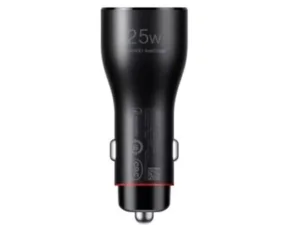 شارژر فندکی تایپ‌سی و یو‌اس‌بی سوپر فست شارژ 25 وات هواوی Huawei 25W all-in-one car charger P0014