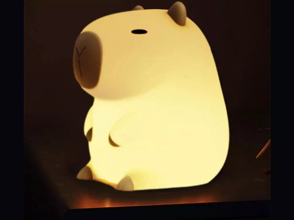 چراغ خواب رومیزی سیلیکونی شارژی New Capibara Silicone Night Light Sleeping DS-CPBR-01