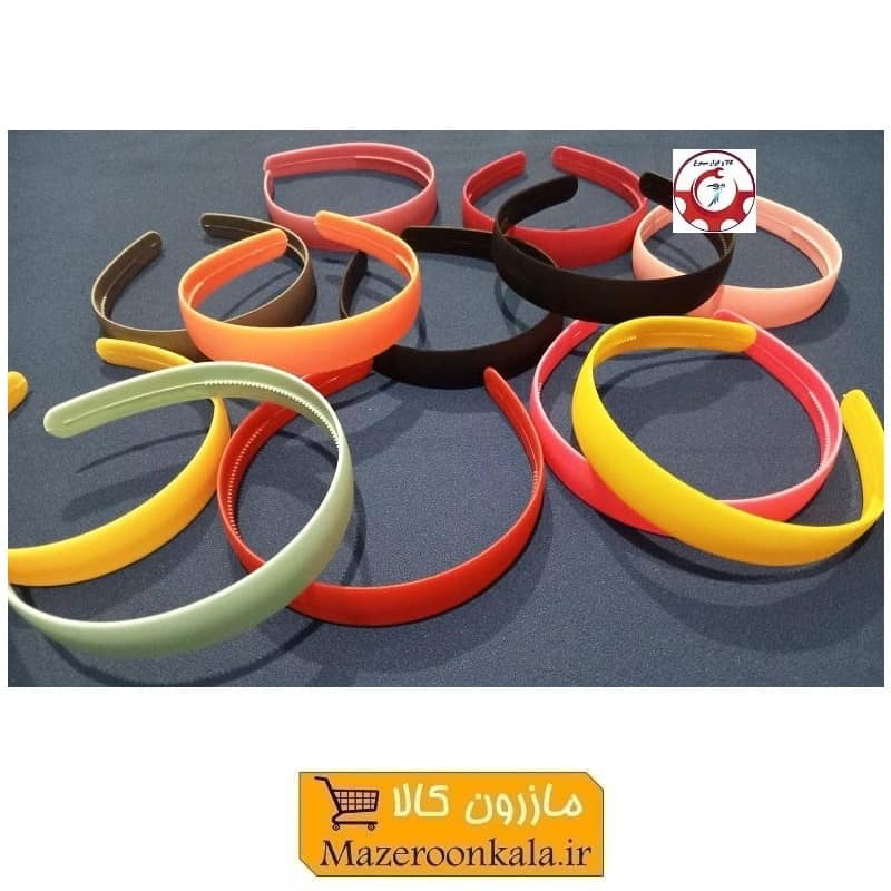 تل مو رنگی پاستیلی پلاستیکی پهنای 2.5 سانت فروش تک و جین 12 عددی ZKM-005