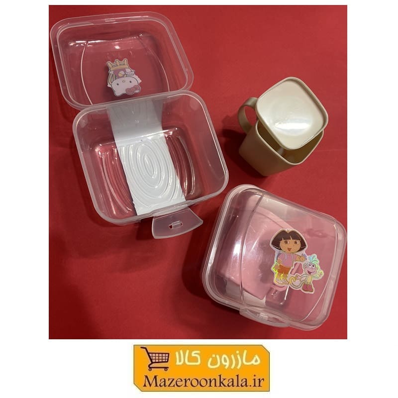 ظرف غدا و لیوان پلاستیکی کودک SOO-034