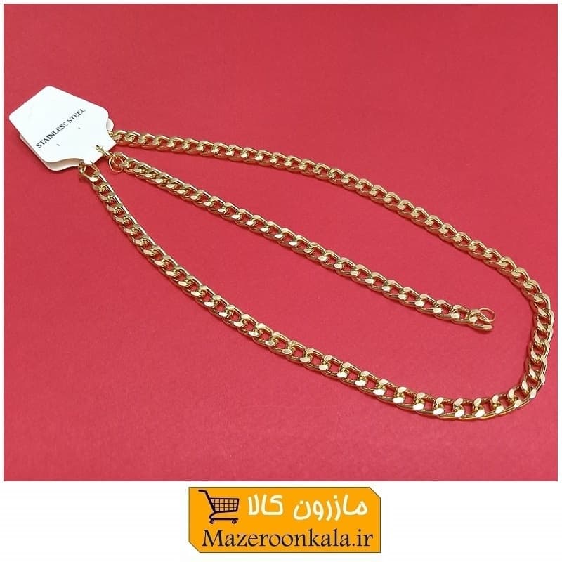 ست گردنبند و دستبند زنجیر کارتیه یا کارتیر طلایی B وزن 24 گرم فروش تک و تعداد ZBD-018