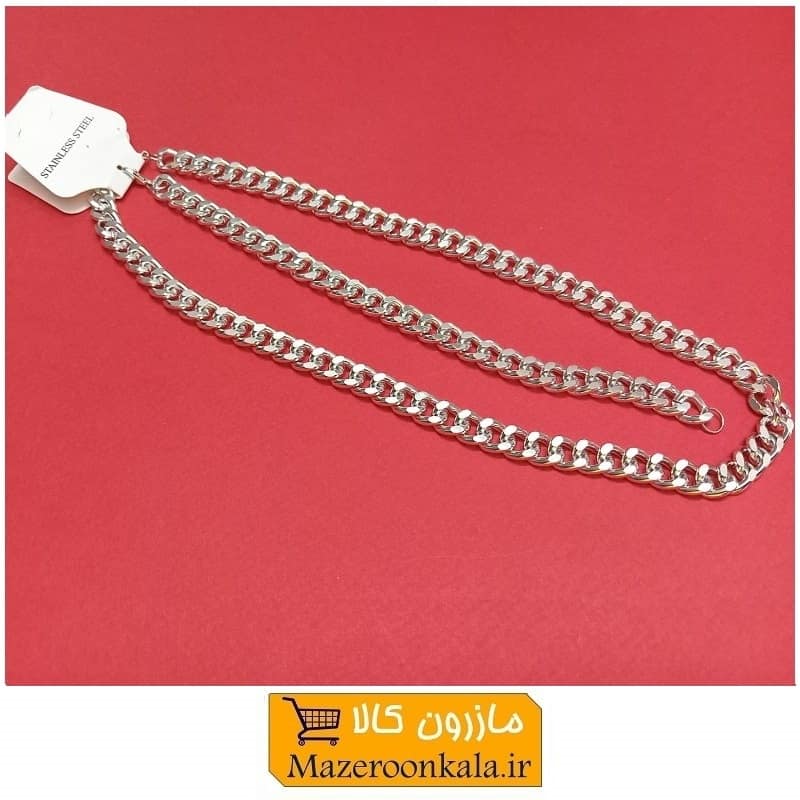 ست گردنبند و دستبند زنجیر کارتیه یا کارتیر نقره ای C وزن 33 گرم فروش تک و تعداد ZBD-019