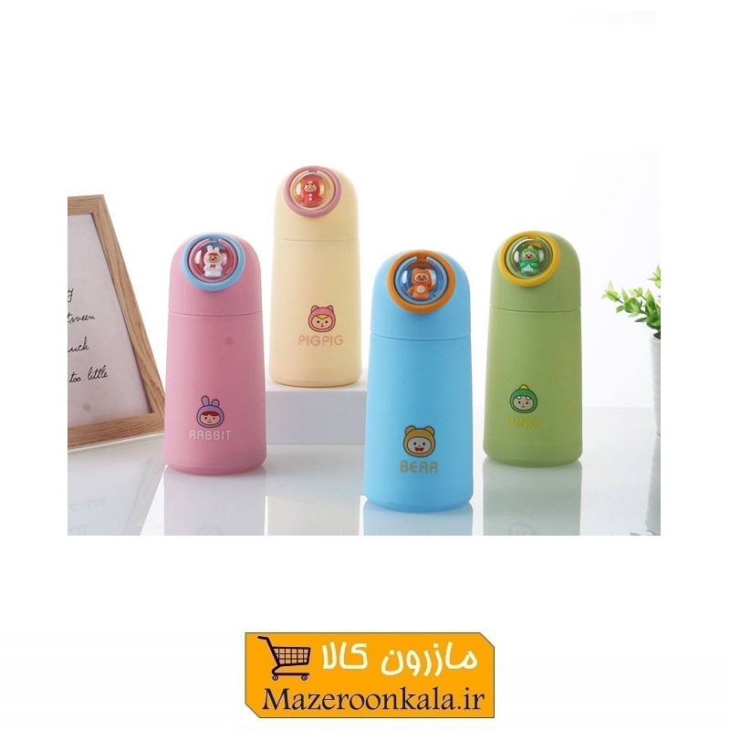 تراول ماگ یا ماگ سفری گرم و سرد جداره داخل شیشه ای کودک SOO-054