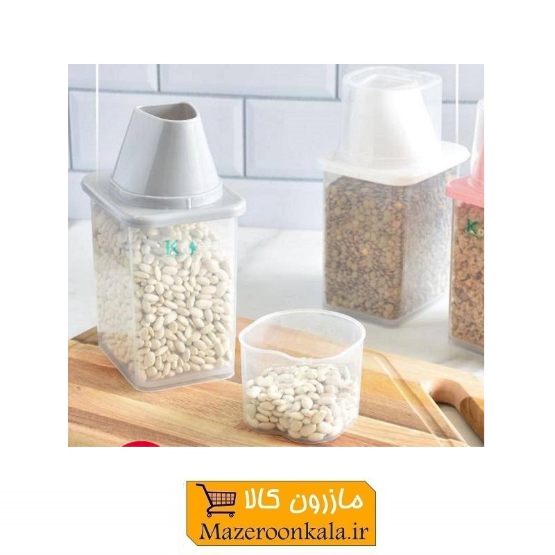 بانکه  و جای حبوبات پیمانه دار Kajeen کاجین 0.8 لیتر SOO-060