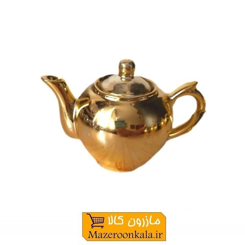 قوری زعفران چینی  کوچک روکش طلایی SOO-075