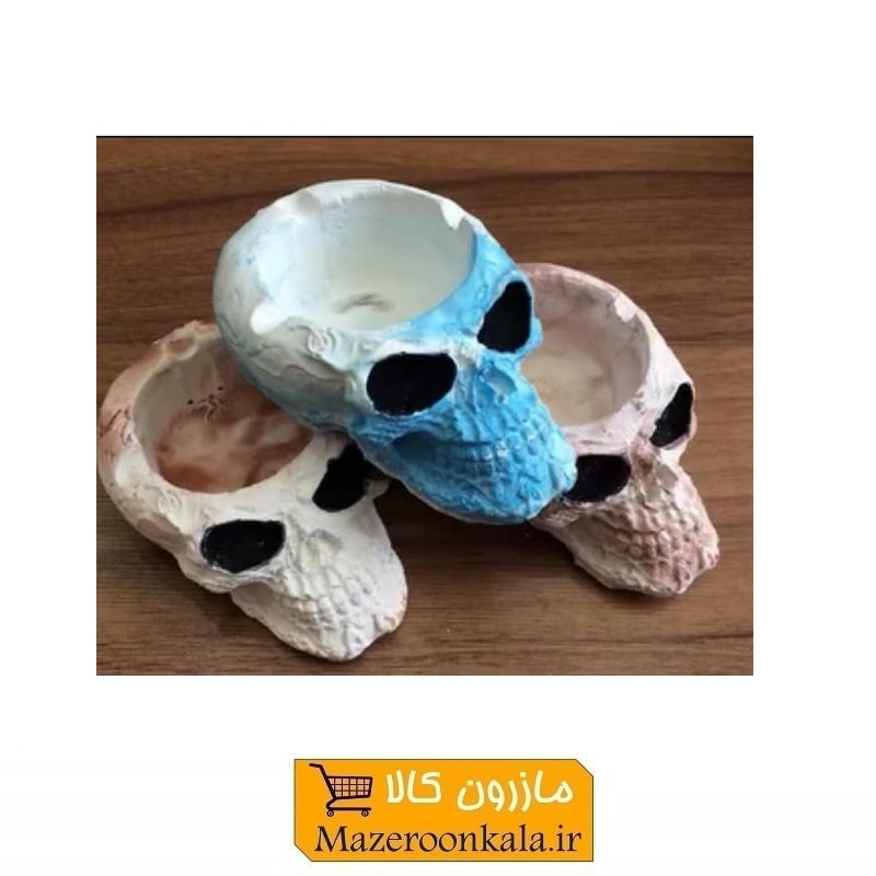 زیر سیگاری سنگی (گچی) کوچک طرح اسکلت SOO-081