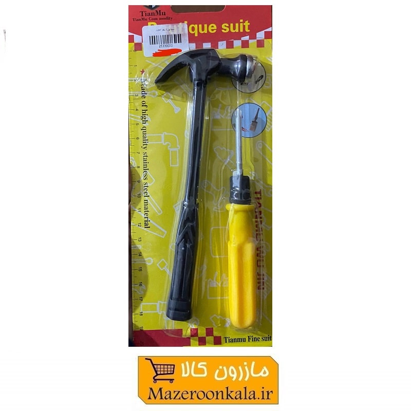 ست ابزار ۲ تکه چکش و پیچ گوشتی SOO-084