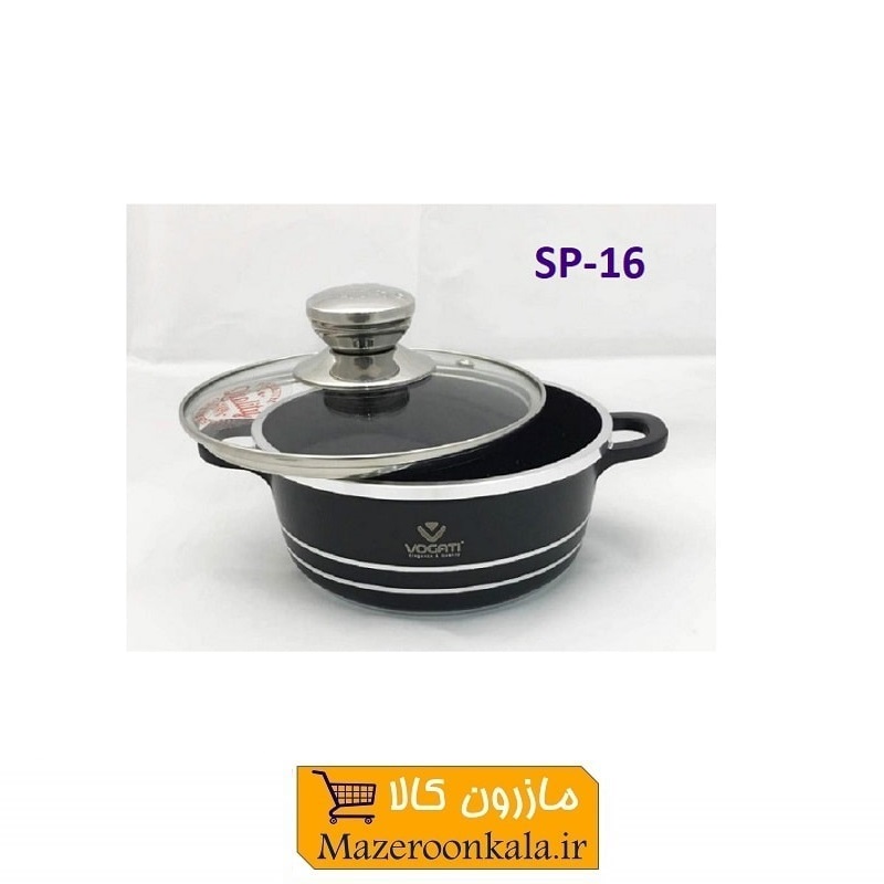قابلمه Vogati SP-16 وگاتی سایز 16 مشکی تکه جعبه