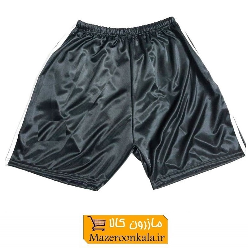 شورت و شلوارک ورزشی مردانه و پسرانه 3 خط طرح آدیداس رنگ مشکی فروش تک و تعداد VLV-006G