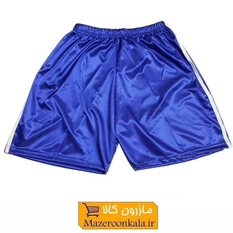 شورت و شلوارک ورزشی مردانه و پسرانه 3 خط طرح آدیداس رنگ آبی فروش تک و تعداد VLV-006B