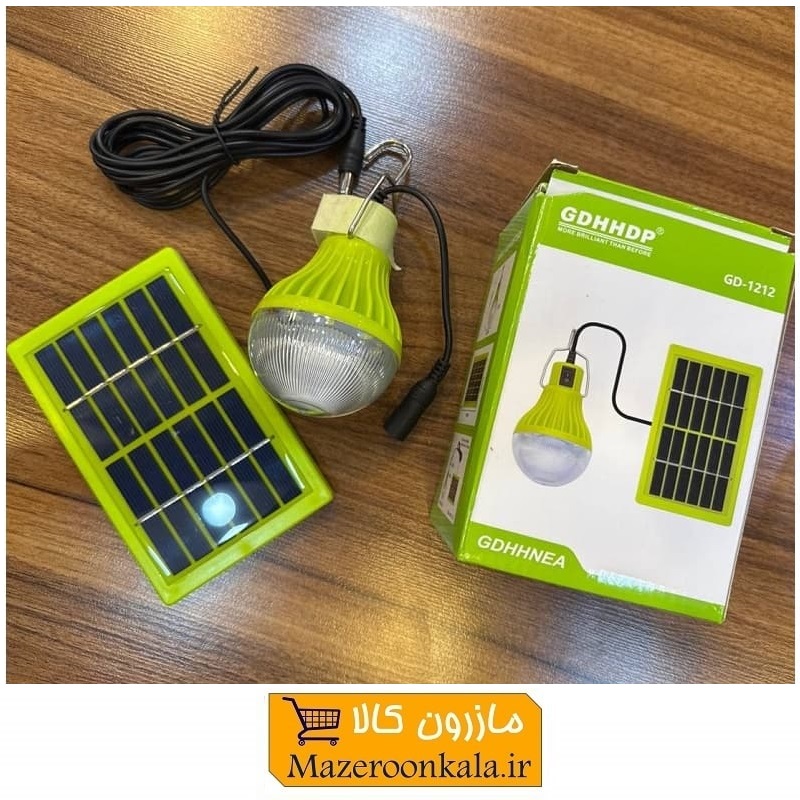 چراغ آویز خورشیدی پنل جدا GD-1212 مناسب فضای باز، کمپینگ و منزل ECG-026