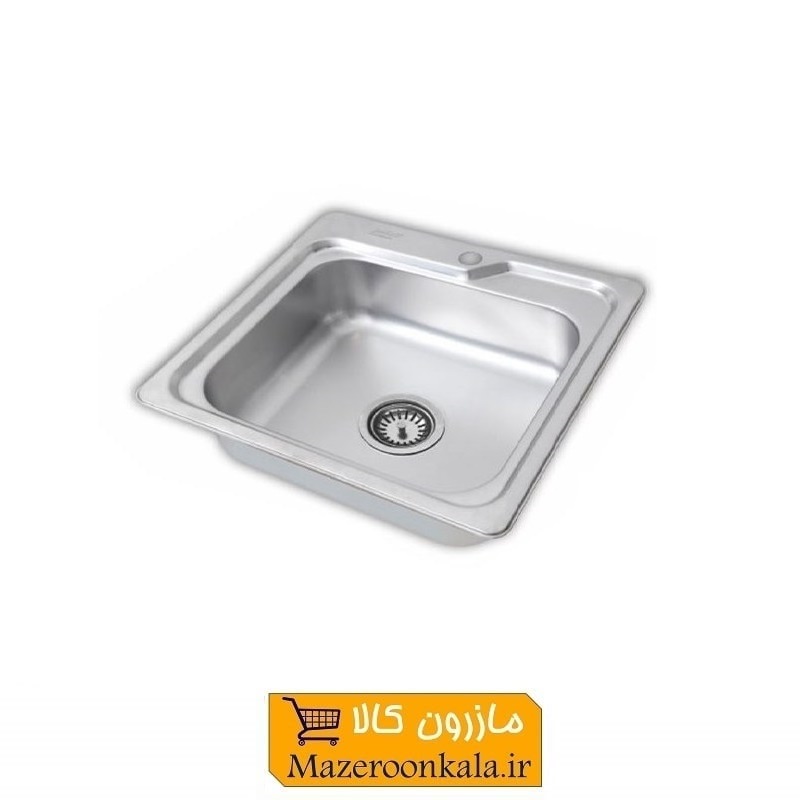 سینک ظرفشویی یا سینک آشپزخانه تک لگن نگین الماس مدل SA32 توکار SOO-099