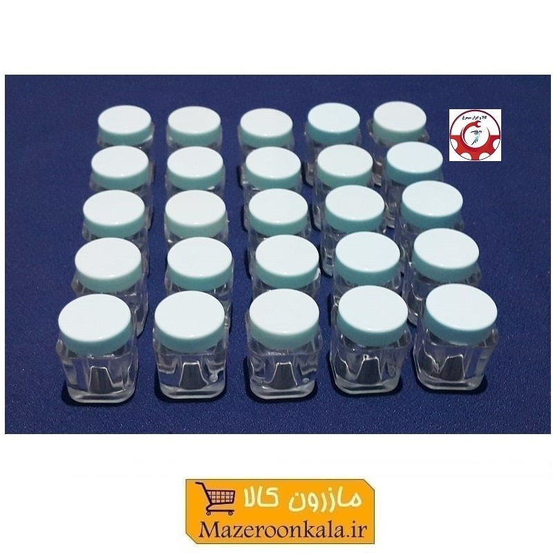 ظرف تستر و قوطی درب دار کریستال کرم و ژل مکعب 10 گرم فروش تک و تعداد PZJ-012