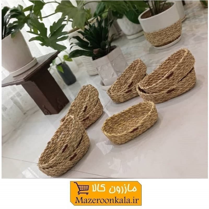 سبد حصیری بیضی سایز کوچک HWK-024