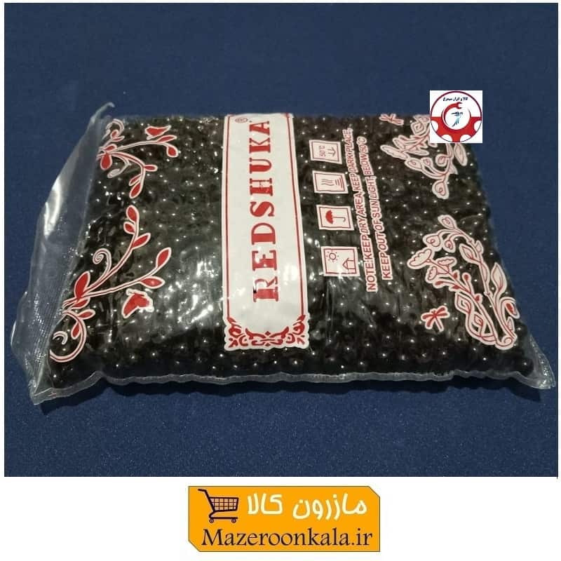 مروارید پلاستیکی سایز 8 رنگ مشکی فروش وزنی و کیلویی HPL-BL8