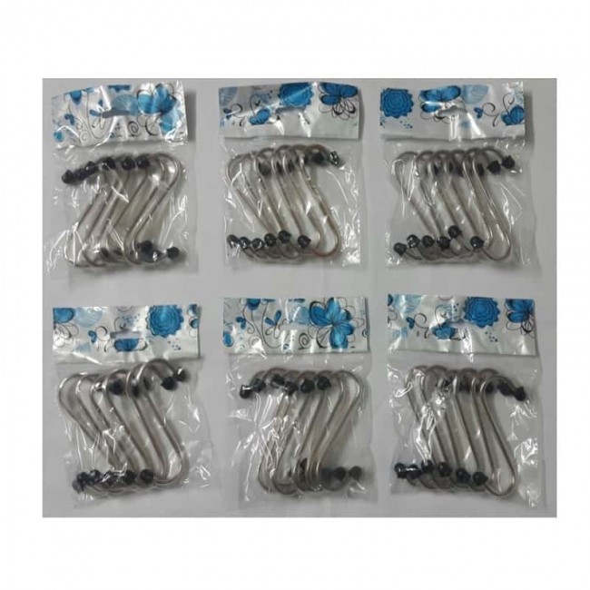 گیره و قلاب اس S روکش دار آشپزخانه و لباس 36 عددی  OLGB-001