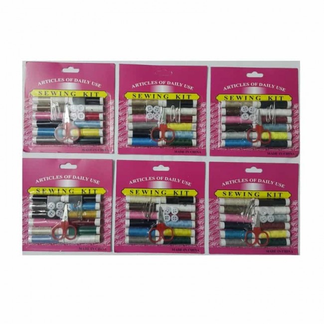 ست نخ و سوزن با قیچی بسته ۶ عددی OHNS-001