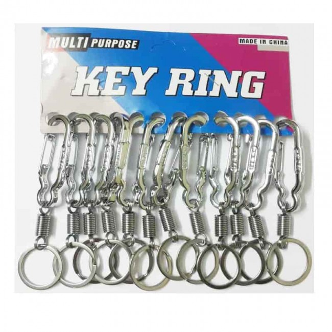 سر کلیدی فنری تک حلقه فلزی ۱۲ عدد OHSK-001