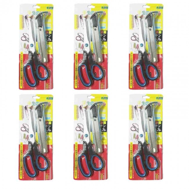 کیت قیچی و کاتر کارتی بزرگ ۶ عددی OHGC-011