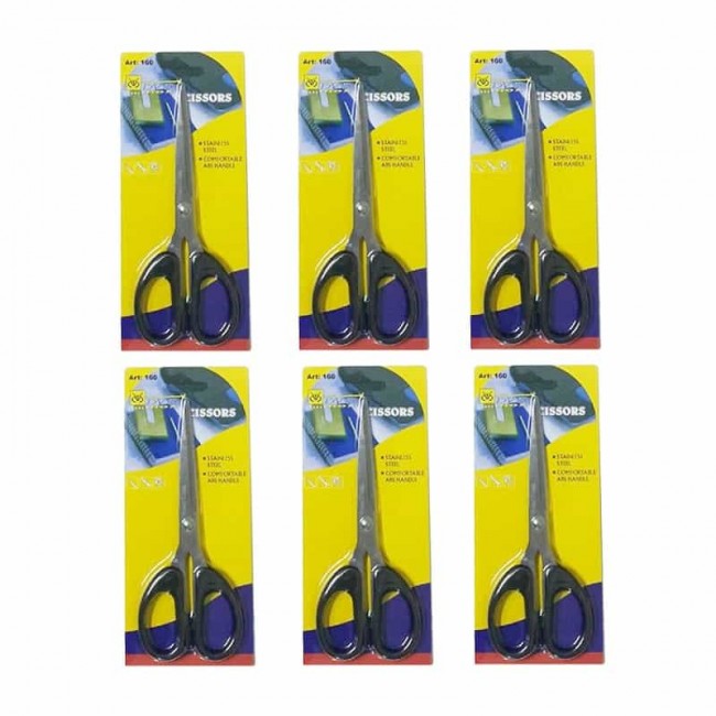 قیچی کوچک وکیوم زرد ۶ عددی کد OHGC-010