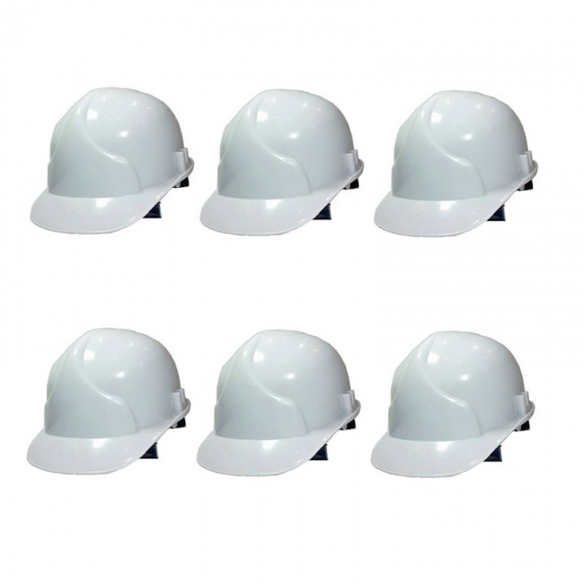 کلاه ایمنی ۶ عددی طرح JSP رنگ سفید OIKI-001