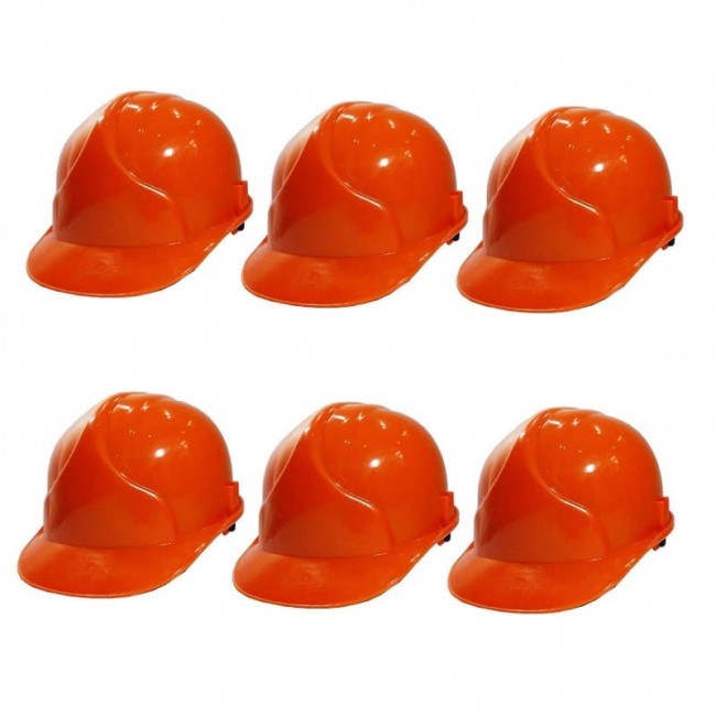 کلاه ایمنی ۶ عددی طرح JSP رنگ نارنجی OIKI-004