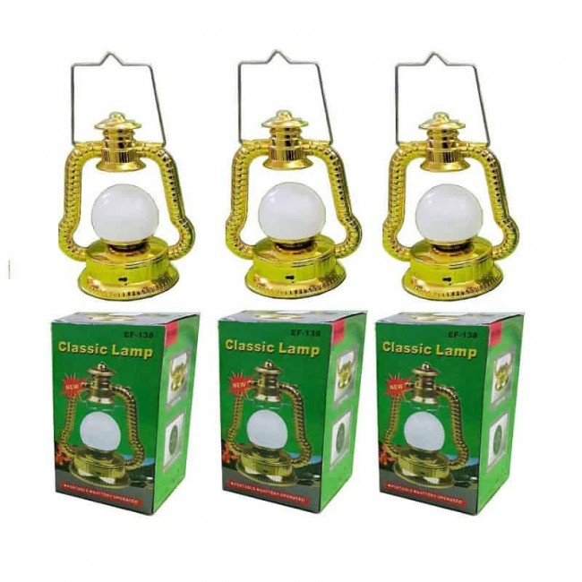 فانوس روشنایی کلاسیک باتری خور ۲ حالته جهت کمپینگ و سفر ۶ عددی OECG-004