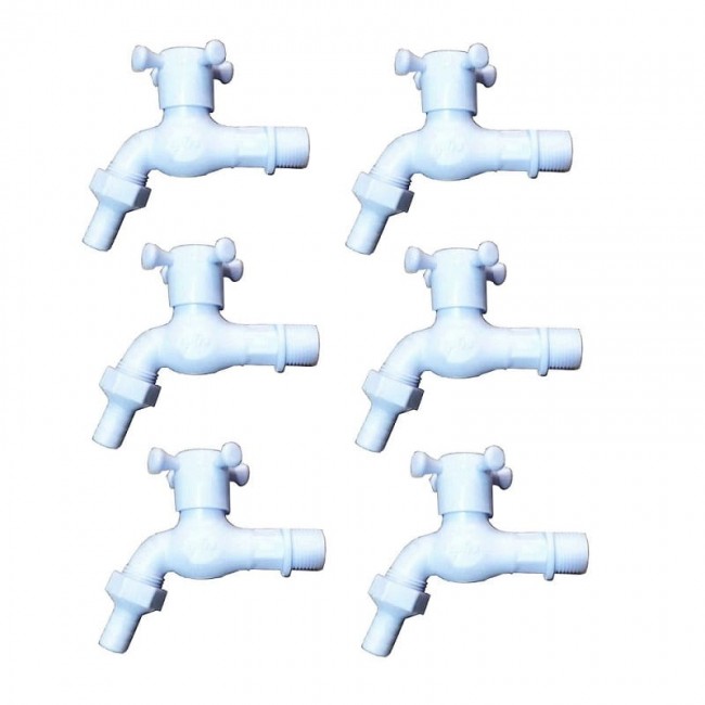 شیر پلاستیکی سفید کیمیا مکث چهار پر ۶ عددی OSSP-001