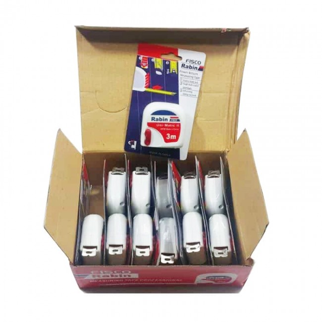 متر دستی Fisco Rabin فیسکو رابین ۳ متری بسته ۱۲ عددی OAMT-001