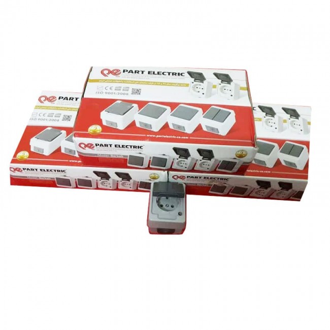 پریز بارانی ارت دار ۱۰ عددی PE132  پارت الکتریک OEPR-001