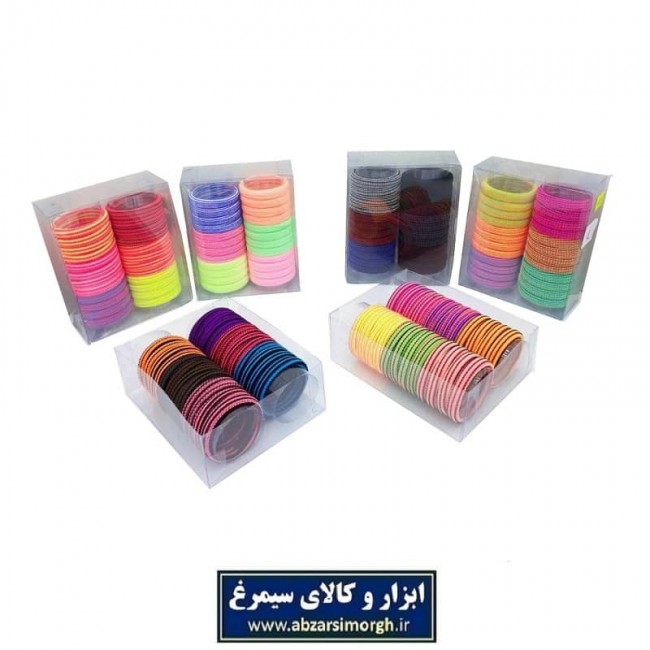 کش مو راه راه رنگی بسته وکیوم ۲۴ عددی ZKM-002