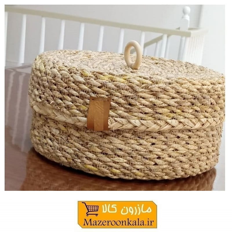 جا نونی یا جانونی حصیری سنتی درب دار جای قرار دادن نان و لوازم HWK-039