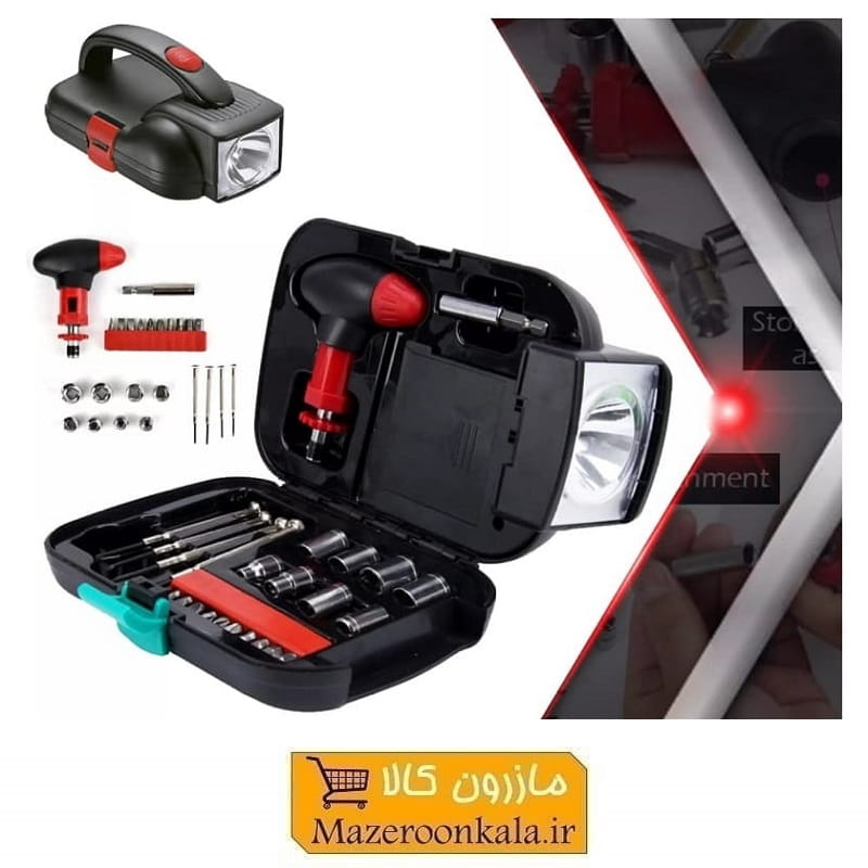 جعبه ابزار و ست بکس Flashlight Tool Box چراغ دار AJB-012