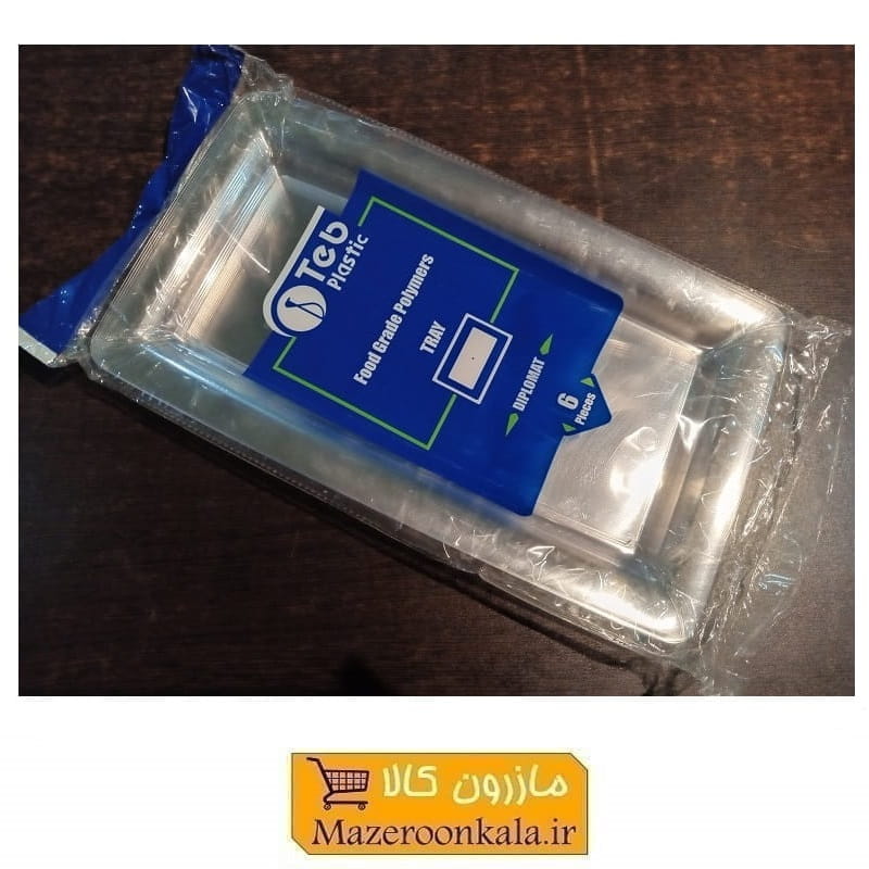 سینی و دیس یکبار مصرف طب پلاستیک دیپلمات 6 عددی HZY-118