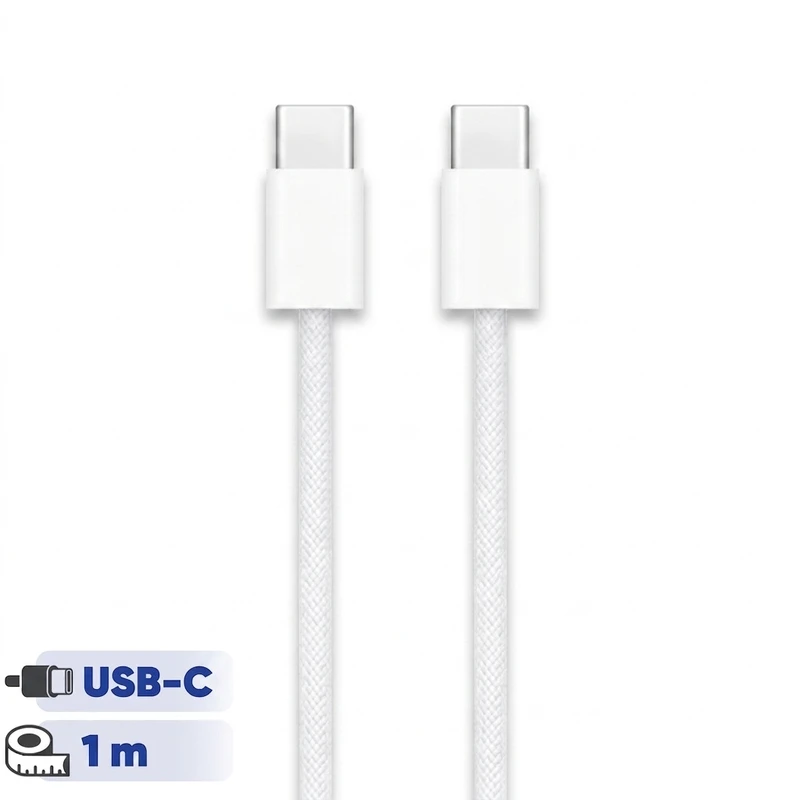 کابل شارژ دو سر تایپ سی USB-C اپل اورجینال 60W طول ۱ متر