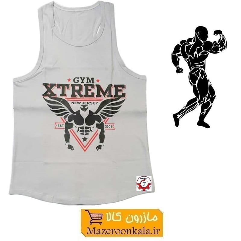رکابی بدنسازی مردانه Gym Xtreme اکستریم جیم رنگ طوسی VLV-002D