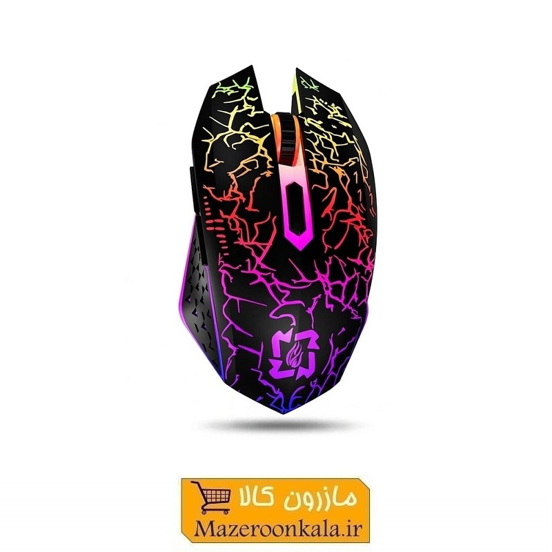 ماوس بی سیم گیمینگ مدل X-36، قابلیت اتصال با دانگل USB و بلوتوث، دارای 6 کلید، دقت 1600 DPI، دارای باتری داخلی قابل شارژ SOO-163