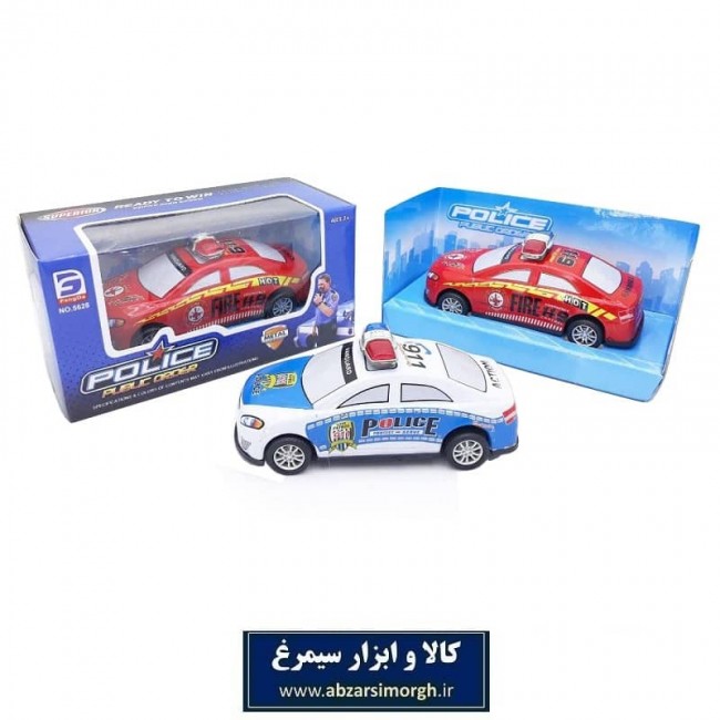 ماشین اسباب بازی عقب کش فلزی پلیس Police Public Order جعبه دار ۱۰ سانت TMT-009