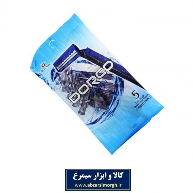 خود تراش مردانه Dorco دورکو مدل TD 708N دو تیغ بسته ۵ عددی HKT-004